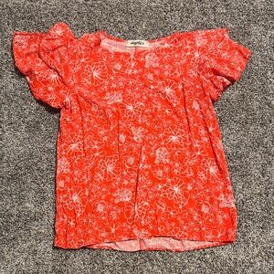 Haptics orange Floral Top